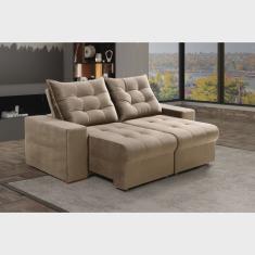Sofá Retrátil e Reclinável 2 Lugares Pará Suede