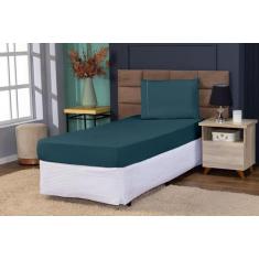 Jogo De Lençol Solteiro 2 Peças Algodão Micro Percal Com Elástico e Fr