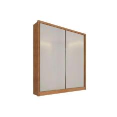 Guarda Roupa Solteiro Virtus Plus 2 Portas de Correr 3 Gavetas MDF Freijó-Fendi Móveis Novo Horizonte