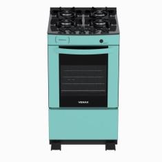 Fogao a Gas 4 Bocas Venax Delplus Vitreo BL Verde, Bivolt