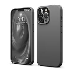 elago Capa compatível com iPhone 13 Pro, capa de silicone líquido, capa protetora de câmera de corpo inteiro, à prova de choque, fina, forro de microfibra macia antiarranhões, 6,1 polegadas (cinza