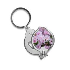 Cortador de unhas de dedo rosa branco lindas flores Tesoura Cortador de aço inoxidável