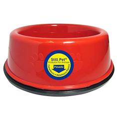 Comedouro e Bebedouro Pesado Grande, 2500ml Vermelho Tudo Pet para Cães