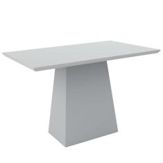 Mesa De Jantar Para 4 Lugares Tampo De Madeira Com Vidro Jasmin 1,20m 