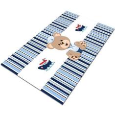 Tapete Infantil Ursinho Marinheiro 60x120 Antiderrapante - Style Brazi