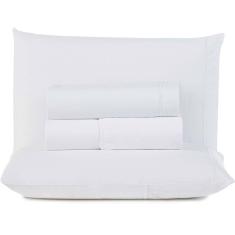 Jogo De Lençol King Top Line 180 Fios 4 Peças - Branco