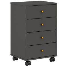 Gaveteiro Office Presence Com Rodizios 29110 Grafito Demobil