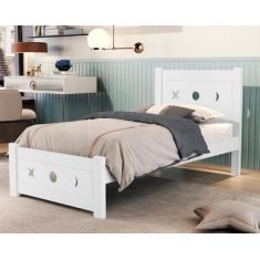 Cama de Solteiro Juvenil Astronauta Galáxia Lua 100%MDF Sol - Anyben, 