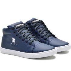 Tênis Casual Com Sola De Borracha Polo Plus Cano Médio E Fecho Em Cada