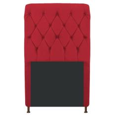 Cabeceira Estofada Cristal 90cm Solteiro Vermelho