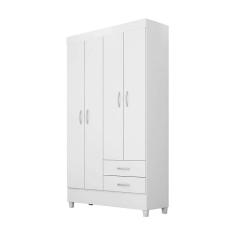 guarda-roupa solteiro astro flex 4 pt 2 gv branco e rosa