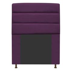 Cabeceira Estofada Turim 90cm Solteiro Suede Roxo Adj Decor