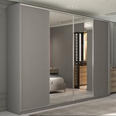 Guarda-roupa Casal 100% Mdf Bp com 4 Portas e 2 Espelhos Zermatt Urbi