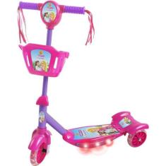 Patinete Infantil Princesas Luz E Som Altura Ajustavel Novo - Dm Toys