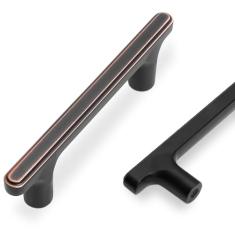 COTYKILEY Pacote com 10 puxadores de armário de cozinha de bronze polido a óleo de 76 mm