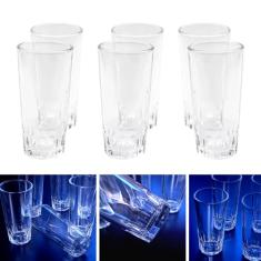 Jogo 6 Copos Água Suco Vidro Conjunto 350ml 14 X 7 Cor:Branco