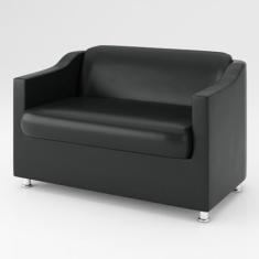 Sofá Namoradeira Decorativa 2 Lugares - Balaqui Decor Cor:preto
