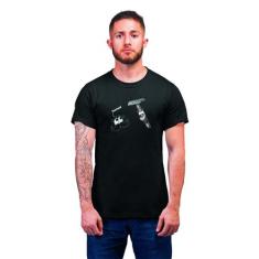 Camiseta Masculina Socorro Bigode Preta - Hipsters Camisetas, M, Preto
