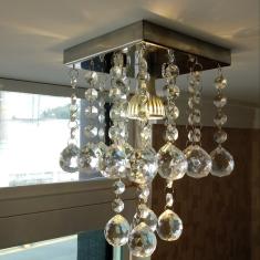 Lustre De Cristal Para Lavabo Com 25cm De Altura E Base De In