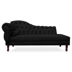 Divã Recamier Namoradeira Larissa 160cm com Capitonê - Direita Suede -