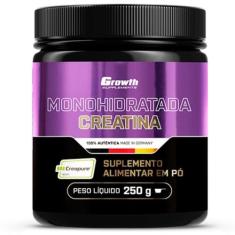 Creatina Pura 250g Creapure Monohidratada Growth Supplements, Sem Sabo