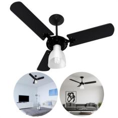 Ventilador de Teto New Delta Light Venti Delta 127v 220v 130w, Preto, 