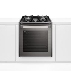 Fogão de Embutir Electrolux Experience FE4EG 4 Bocas Mesa de Vidro Forno 79L PerfectCook360 Cinza