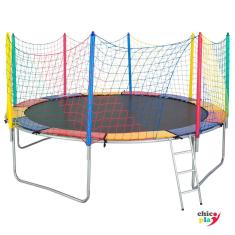 Cama Elástica 3,05m ChicoPlay Lona Preta sem Emenda