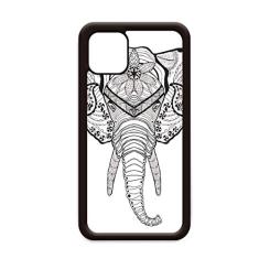 Capa com desenho de elefante de dentes longos para iPhone 12 Pro Max para Apple Mini Mobile Case