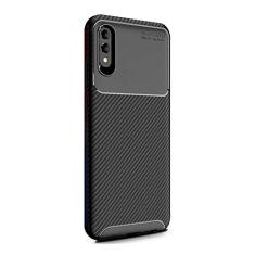 Capa Capinha Anti Impacto Para Samsung Galaxy XCover Pro com Tela de 6.3" polegadas - Case Com Desenho Fibra De Carbono Shock Queda - Danet (Preto)