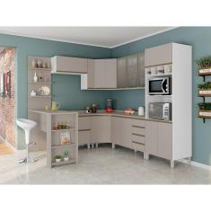 Cozinha Pérola 15 Peças com Vidro Reflecta Luciane