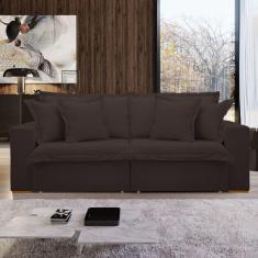 Sofá Cama Retrátil e Reclinável Arizona 240cm Marrom