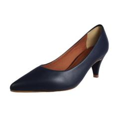 Scarpin Salto Baixo Fino Luiza Sobreira Azul Marinho Mod. 2074, 36