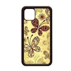 Capa de papel de parede borboleta amarela para iPhone 12 Pro Max para Apple Mini Mobile Case Shell