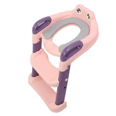 Banco de Vaso Sanitário para Treinamento de Penico, PU Evita Escorregões, Corrimão de Segurança Dobrável, Assento de de Vaso Sanitário para Crianças, Treinamento de Penico para