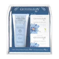 Loção Hidratante 50g e 2 Sabonetes em Barra Giovanna Baby Blue 90g cad
