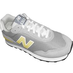 Tênis New Balance 515 v2 Cinza com Amarelo Claro-Unissex