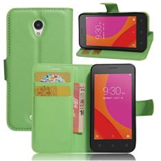 Capa carteira Lenovo A Plus, capa carteira flip de couro PU premium com compartimento para cartão, suporte e fecho magnético [capa interna de TPU à prova de choque] Compatível com Lenovo A Plus