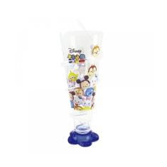 Copo Cone Azul Com Canudo Mickey e Minnie 250ml Disney - Taimes