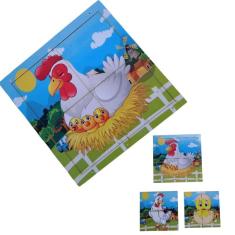 Brinquedo Pedagógico Madeira Quebra Cabeça Evolutivo Animais