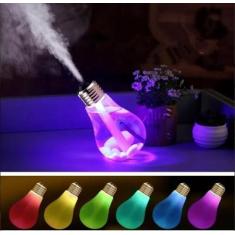 Umidificador Ar Ambientes Lampada Cabo Usb Portátil Led - Umidificlamp