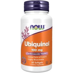Ubiquinol 100mg Kaneka Força Extra (60 Softgels) Now Foods