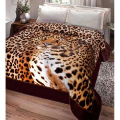 Cobertor Jolitex Casal Kyor Plus 1,80x2,20m Leopardo