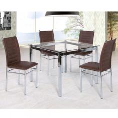 Conjunto Sala de Jantar Tokio Mesa 4 Cadeiras - Art Panta