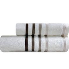 Jogo de toalhas Banhão Gigante + Rosto Karsten Lumina 2 Peças Fio Penteado - Emcompre