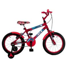 Bicicleta Infantil Aro 16 Kls Zomm Roda Alumínio, Vermelho, Vermelho