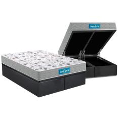 Cama Box Baú King Kit Colchão Ortopédico D45 Suede Gray 193x203 Cinza Probel Costa Rica