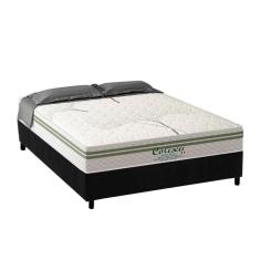 Conjunto Box Casal: Colchão Molas Paropas Ensacadas Coliseu + Base Crc Suede Black (138x188)