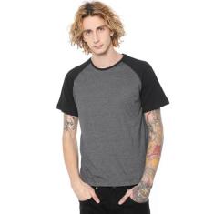 Camiseta Masculina Raglan Garfitte com Manga Preta Lisa - Garffite, Ci