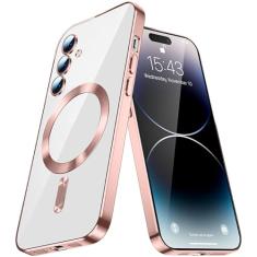 Asdsinfor Capa para Samsung Galaxy S20 FE 5G, compatível com Magsafe, capa fina e transparente de TPU magnético à prova de choque para mulheres senhoras meninas capa de proteção para Galaxy S20 FE 5G,